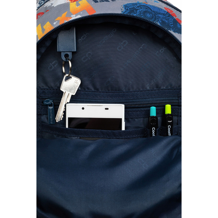 Багатовідсінковий шкільний рюкзак CoolPack, чорний, багатоколірний, 21 л