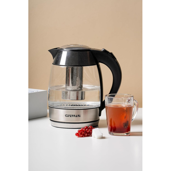 G3 Ferrari Glass & Stainless Steel Kettle & Teapot Set