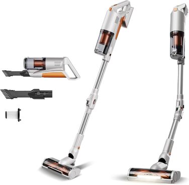 Вертикальний пилосос TurboTronic StormStick 120 Вт з ручним пилососом, фільтр MIF, 5 м кабель, 11 кПа, циклонна технологія, срібний