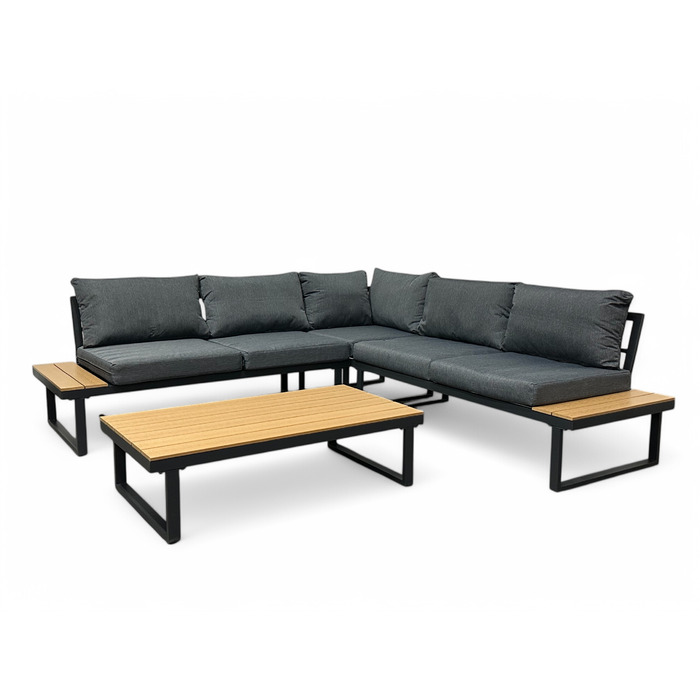 Комплект садових меблів Ideal Garden, метал, сірий, 3 предмети