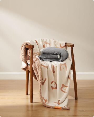 Водонепроникна ковдра для собак Feandrea, Sherpa Fleece, 152x127 см, XL, для собак та котів, захист дивану, машинне прання, бежевий, XXXL (229x203 см)