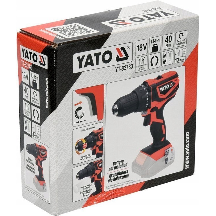 Акумуляторний шурупокрут Yato 18 V YT-82783