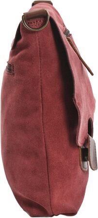 Сумка жіноча LE CONI через плече з натуральної замші Bordeaux/Brown (29x29x6 см) LE3027-VL