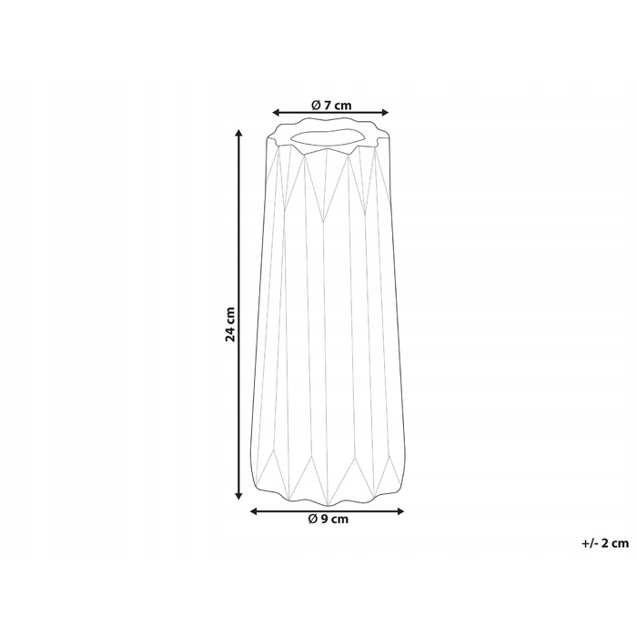Керамічна ваза Beliani, 9 x 1 см