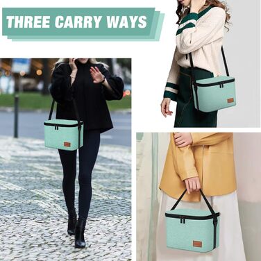 Зручна термосумка-ланчбокс для їжі: компактна, легка, водонепроникна, зелена