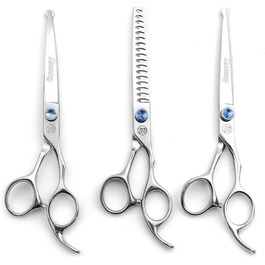 Професійні ножиці для грумінгу собак Moontay: набір для стрижки, витончення та фінальної обробки (7 дюймів, 440C сталь)