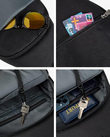 Сумка-слінг WATERFLY на груди для жінок та чоловіків, чорна, мультифункціональна, повсякденна