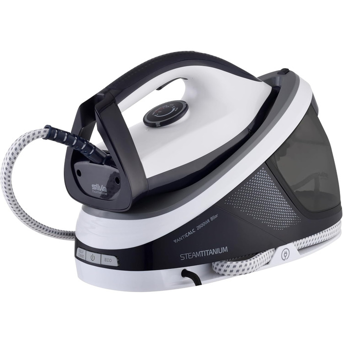 Праска з парою Silva Homeline DBS 580: 2600 Вт, керамічна підошва, 1.5л резервуар, 8 бар, автоматичне регулювання пари, захист від накипу та протікання, самоочищення, ECO-режим, автоматичне вимкнення