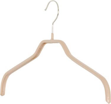 MAWA Clothes Hangers, Set of 10 space-saving and non-slip hangers, ideal for shirts and blouses, with 360° rotatable hook, non-slip coating, 41 cm, lattice