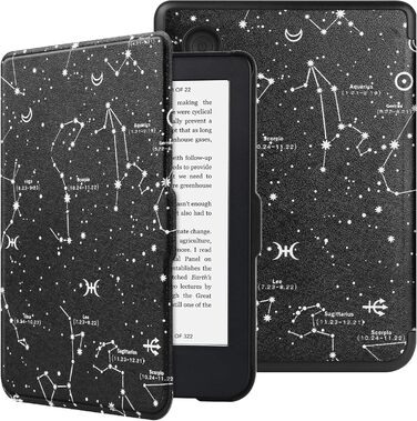 Чохол-книга HGWALP для Tolino Shine 5/Shine Color/Shine 4 та Kobo Clara Colour/Clara BW/Clara 2E eReaders, преміум-якість, авто-ввімкнення/вимкнення (Constellation)