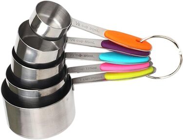 10-Piece Stainless Steel Measuring Cup and Spoon Set for Baking, Cooking, Kitchen Helper