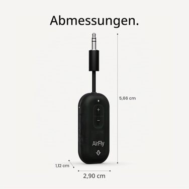 Bluetooth-трансмітер та ресивер Twelve South AirFly Pro 2 для AirPods та навушників, Black Ice