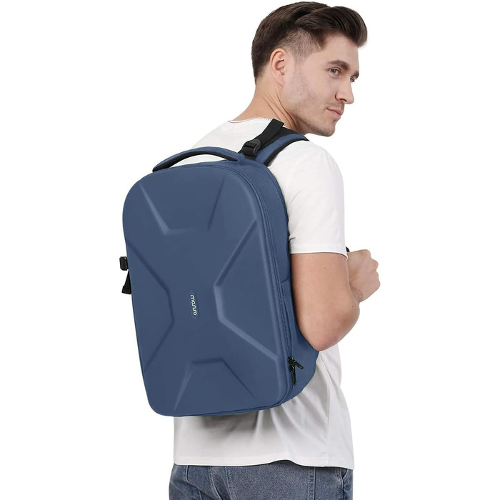 MOSISO Рюкзак для камери: DSLR, SLR, беззеркальні фотокамери, 15-16 дюймів, водонепроникний, з відділенням для штатива та ноутбука (Сталево-синій)