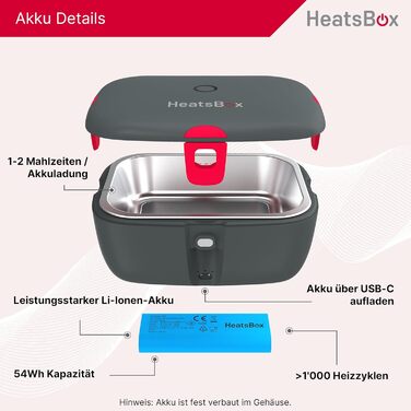 Електрична термобокс Faitron HeatsBox: 90 Вт, з нержавіючою сталею, для їжі, з транспортним кришкою