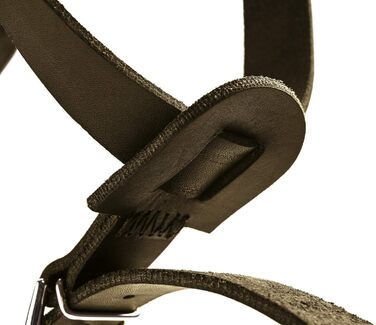 Шлейка для собак HUNTER AALBORG з натуральної шкіри, оливковий колір, розмір M-L