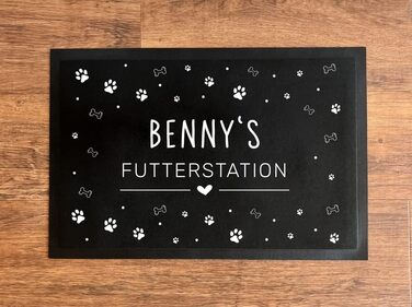 Підставка під миску для тварин з іменем | Килимки для собак та котів | Різні розміри | Нековзкі | Фетрова поверхня | ФУТТЕРСТАЦІЯ (35x50 см)