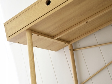 Письмовий стіл Mebel-Partner прямокутний, дуб натуральний, 120x46x76 см, 2 шухляди