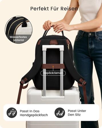 LOVEVOOK Рюкзак для жінок, 15.6 дюймів, для ноутбука, шкільний, для підлітків, з великою кишенею для пляшки, універсальний, для подорожей, елегантний, для роботи, на кожен день, для подорожей, Khaki Beige (Чорний, Білий, Коричневий)