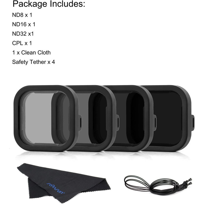 Фільтри SOONSUN для GoPro Hero 12 11 10 9: CPL, ND8, ND16, ND32 (4 шт.)
