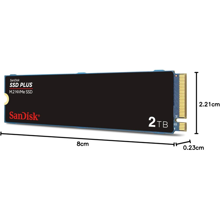SSD SanDisk Plus 2TB NVMe PCIe Gen 4.0: Швидкий та надійний накопичувач з гарантією 5 років