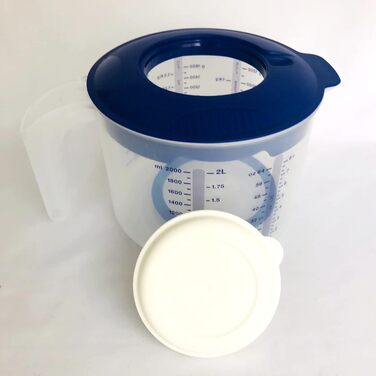 Tupperware Baking Mixing Bowl Measuring Cup Candy 2.0 L Mixing Bowl Baking Helper D216 dark blue white (plastic)