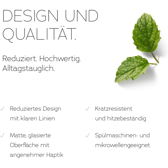 Набір посуду Feinsteinzeug на 6 осіб (18 предметів) — міцний, стійкий до подряпин, бежевий глянцевий | Столовий посуд, тарілки, миски — Magnetiks (Misty Mint, 18 предметів)
