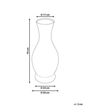 Дерев'яна ваза Beliani, 30 x 70 см