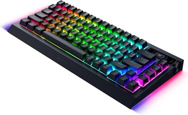 Механічна ігрова клавіатура Razer BlackWidow V4 Pro 75% з Green Switch, RGB Chroma, 6 макро-клавіші, Doubleshot ABS, QWERTY US-розкладка, чорна