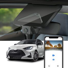 Відеореєстратор Fitcamx 4K для Toyota Yaris/Yaris Cross (2024-2026) з WiFi, нічним баченням, G-сенсором та картою 64GB