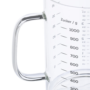Relaxdays 2-Piece Glass Measuring Cup Set