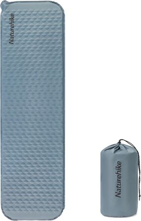 Naturehike Yugu: Надувний килимок для кемпінгу та трекінгу, 3.5 см, блакитний
