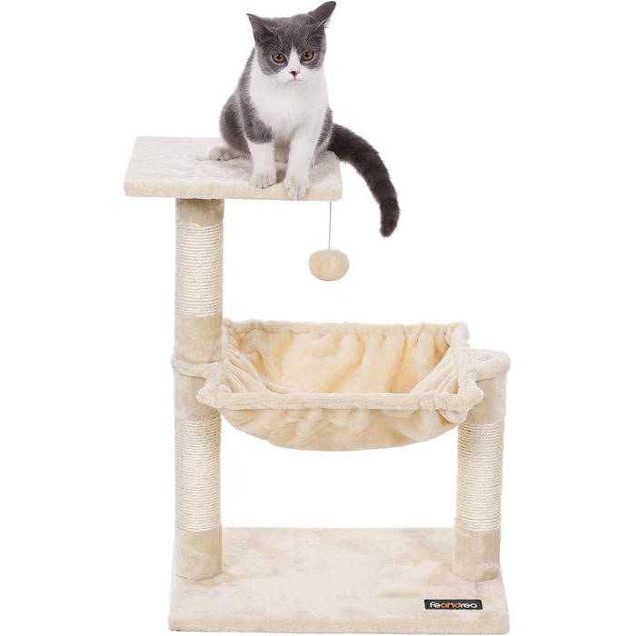 Feandrea Cat Tree Scratching Post with Lounger 70 cm PCT82M