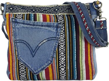 Sunsa Women's Bags Crossbody Bag Handbag Canvas & Jeans. Large Boho Crossbody Bag/Bag Shoulder Bag, Gift Ideas for Women/Girls Sustainable Products (Jeans/Colorful)