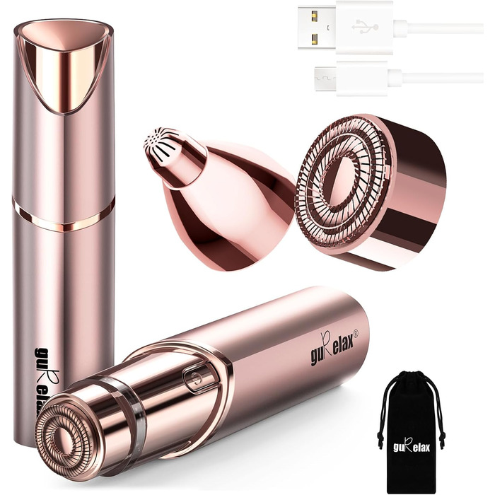 Електричний жіночий тример 5-в-1 для тіла та обличчя, бездротовий, для вологого та сухого гоління, білий. В комплекті: 2 змінні насадки.