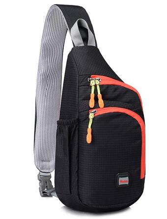 Водонепроникний рюкзак-слінг з нейлону Gisdanchz для спорту та відпочинку на природі (плащ-чорний, 36*18*9 см)