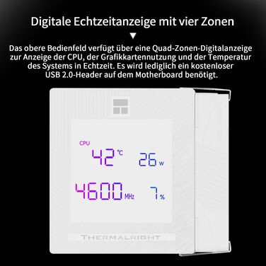 Кулер для процесора Thermalright Phantom Spirit 120 EVO (White), 7 теплових трубок, 2 PWM вентилятори, 2150 RPM, сумісність з AMD AM4/AM5 та Intel LGA 115X/1200/1700/1851/20XX