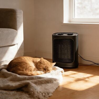 COWSAR Масляний радіатор обігрівач: енергозбереження, швидкий нагрів, 3 режими, захист від перекидання та перегріву, 1200W, для вітальні та спальні (Антрацит)