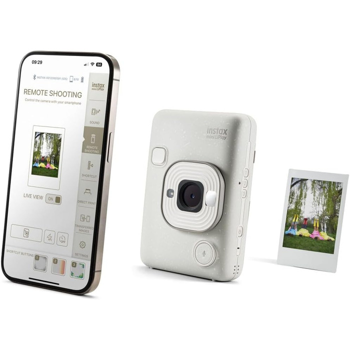 Камера INSTAX Mini LiPlay 2 гібридна цифрова білого кольору (Misty White)