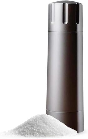 MANN KITCHEN Salt Cannon Salzmühle Professional Heavy Duty Refillable and Adjustable Coarseness High-Performance Manual Salt Grinder 10 x Salt for Steaks, BBQ and more