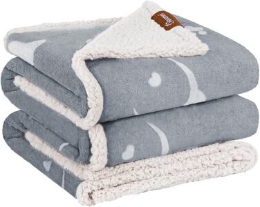 Водонепроникний коврик для собак та котів Hzuaneri, Sherpa Fleece, 150 x 127 см, сірий