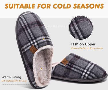 Чоловічі тапочки COFACE з піною для відпочинку, теплі, з вовняної тканини, плюшеві, з гумовою підошвою, розмір 40-49, сірі