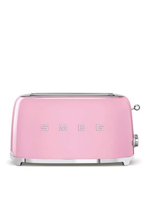 Тостер Smeg TSF02PBEU - 2 слоти для 4 тости, 6 рівнів підсмажування, функція розморожування та Bagel, знімний піддон, 1500W, пастельно-блакитний (Роуз)