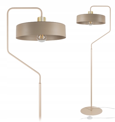Підлоговий світильник Glimex Modern E27 60 Вт, бежевий, золотий