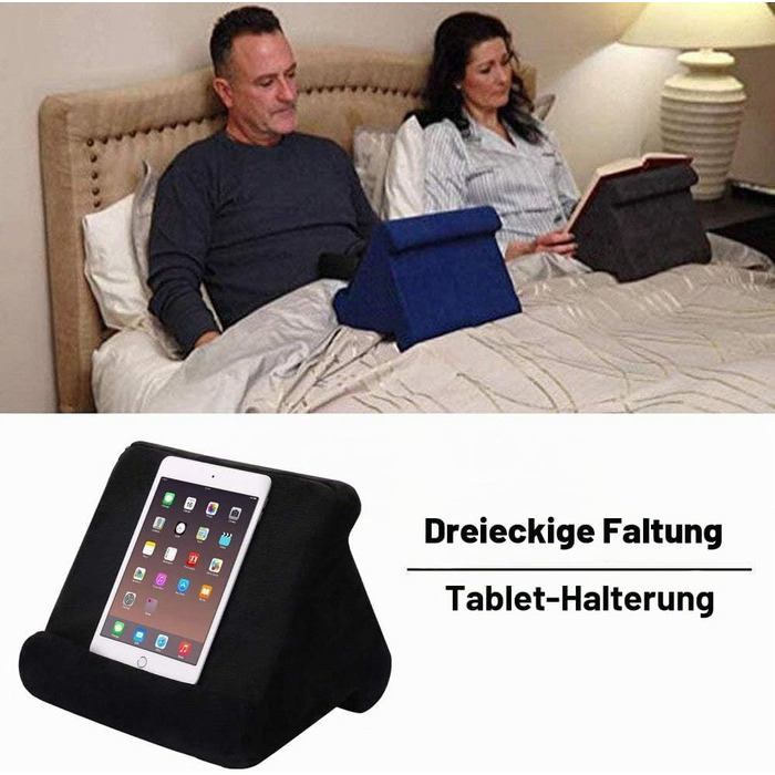 Універсальна підставка-подушка FANIER для планшета, iPad, смартфона та електронних книг — м'який тримач для ліжка та дивана (Сірий)