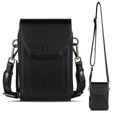 Сумка Bugatti Almata на плече з відділенням для смартфона, кросбоді для жінок, чорна