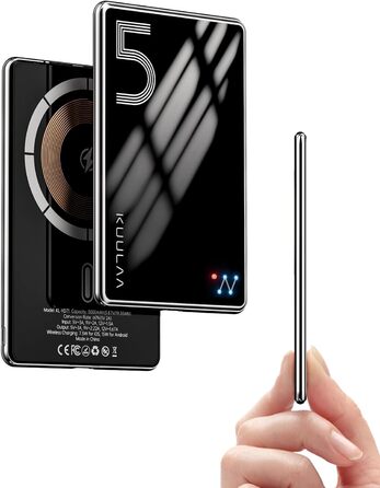 Power Bank Ultra Slim MagSafe 5000mAh PD20W для iPhone: захисний кейс з магнітним кріпленням (Чорний)