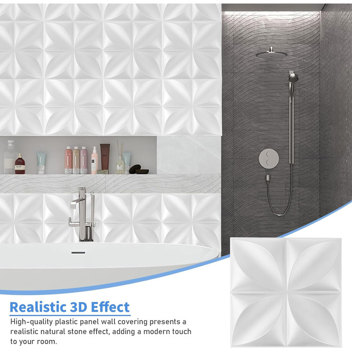 3D панелі на стіну з ПВХ чорного кольору для інтер'єру та геймерської зони, декоративні стінові та стельові панелі (2 шт, 50х50 см)