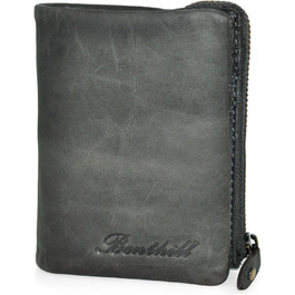 Benthill Small Wallet - Genuine Leather - Women's Wallet with RFID Protection - 6 Card Slots - Slim Wallet incl. Gift Box, Color: Olive - Grey
