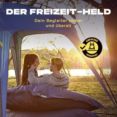 Lumaland Outdoor Pavilion 2.5 x 2.5m | Waterproof & UV Protection | Garden Tent including 1 Side Panel, Bag & Stakes | Robust Camping & Party Tent | Pop-Up Tent Setup in 2 Minutes [Blue]