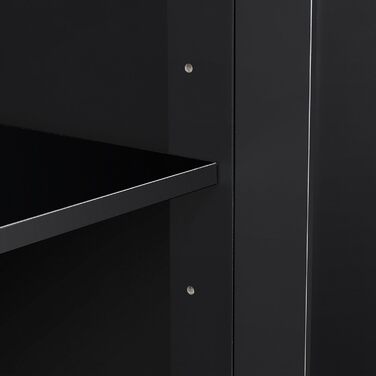Кухонний візок Yaheetech з висувною шухлядою та 3 шафками, 60x40x88,5 см, білий/чорний, у стилі кантрі